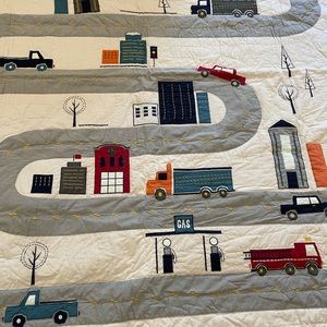 Pottery Barn Transportation themed Quilt